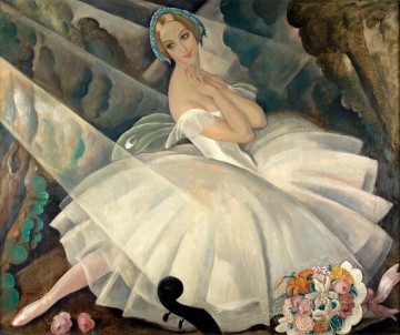 Gerda Wegener Painting - The Ballerina Ulla Poulsen in the Ballet Chopiniana Gerda Wegener